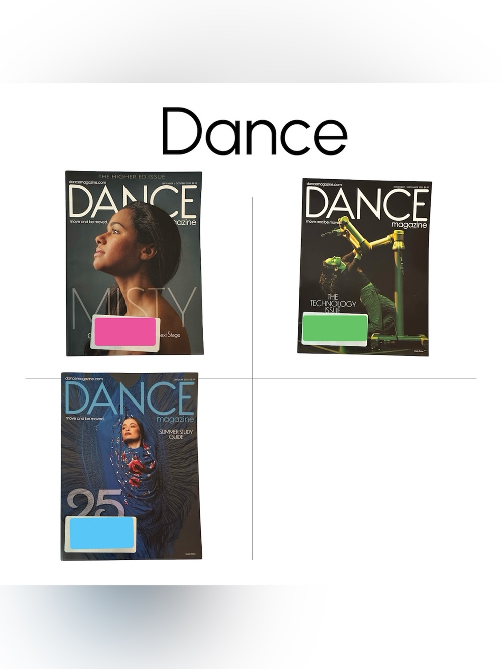 Lot of 3 Dance Magazine September November 2025 January 2026